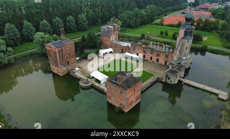 Foto drone Duchi di Havre castello Belgio europa Foto Stock