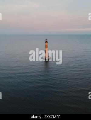 Faro di Morris Island, Folly Beach, South Carolina Foto Stock