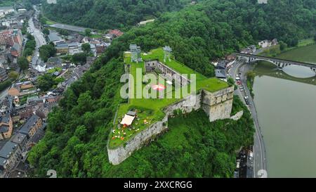 Foto drone Huy Fort Belgio europa Foto Stock