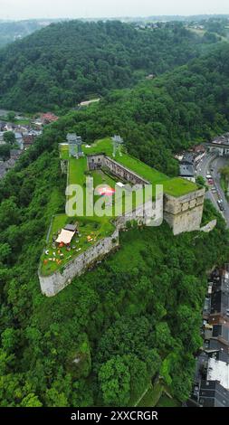 Foto drone Huy Fort Belgio europa Foto Stock