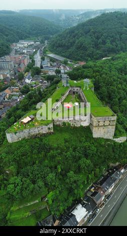 Foto drone Huy Fort Belgio europa Foto Stock