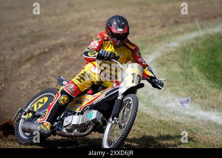 Traccia di erba racing Foto Stock