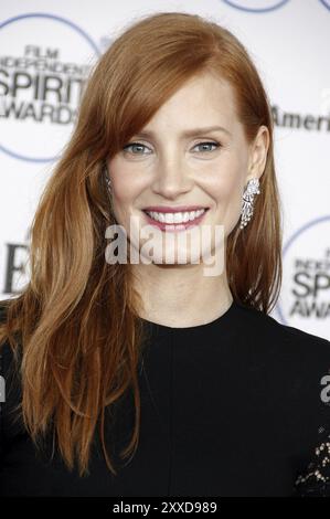 Jessica Chastain al Film Independent Spirit Awards 2015 tenutosi alla Santa Monica Beach di Santa Monica il 21 febbraio 2015. Credito: Lumeimages.co Foto Stock