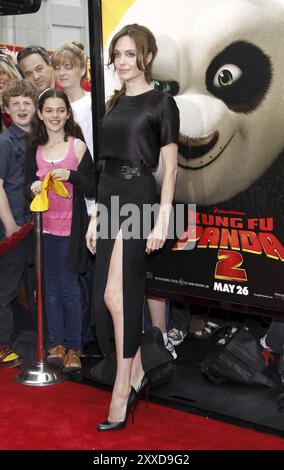 Angelina Jolie alla prima di Los Angeles di "Kung fu Panda 2" tenutasi al Grauman's Chinese Theater di Hollywood, USA, il 22 maggio 2011 Foto Stock