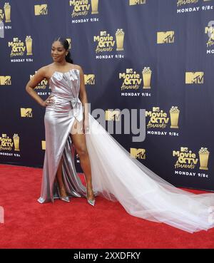 Tiffany Haddish agli MTV Movie and TV Awards 2018 tenuti al Barker Hangar di Santa Monica, USA il 16 giugno 2018 Foto Stock