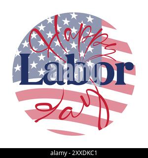 Happy Labor Day, International Workers Day wishes card or poster design for Labor Day celebration Illustrazione Vettoriale