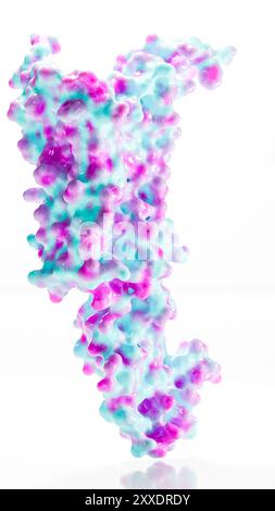 Molecola del peptide 1 simile al glucagone (GLP1, 7-36) il recettore del peptide 1 simile al glucagone ha un forte effetto sulla gestione del diabete mellito di tipo 2. Foto Stock