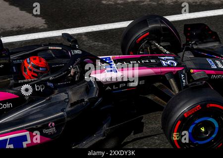 Zandvoort, Netherlands, 23rd Aug 2024, Esteban Ocon, from France competes for Alpine . Practice, round 15 of the 2024 Formula 1 championship. Credit: Michael Potts/Alamy Live News Stock Photo