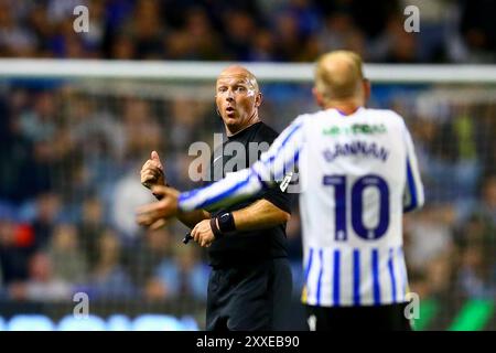 Hillsborough Stadium, Sheffield, England - 24th August 2024  - during the game Sheffield Wednesday v Leeds United, EFL Championship, 2024/25, Hillsborough Stadium, Sheffield, England - 24th August 2024  Credit: Arthur Haigh/WhiteRosePhotos/Alamy Live News Stock Photo