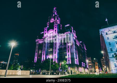 Liverpol di notte Foto Stock