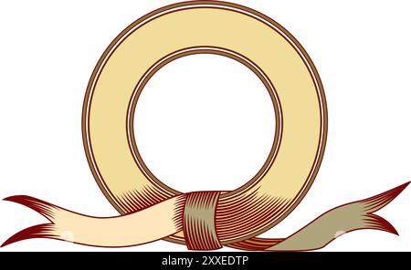 illustrazione vettoriale per striscioni decorativi tradizionali e realistici Illustrazione Vettoriale