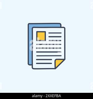 Illustrazione dell'icona documenti impilati. Un'illustrazione colorata di carte impilate, perfetta per il web design o l'app mobile. Illustrazione Vettoriale