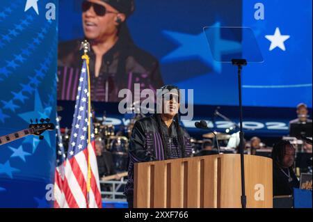 Chicago, Illinois USA - 21-08-2024: Convention Nazionale democratica Chicago, United Center DNC 2024 - 3° giorno Foto Stock