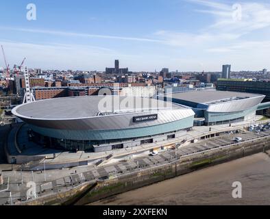 Vista aerea della M&S Bank Arena, Liverpool, Inghilterra Foto Stock