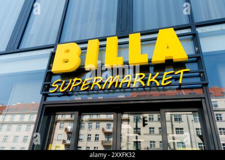 Supermercato Billa Logo Praga Repubblica Ceca Foto Stock