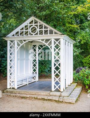 Una casa estiva sulla terrazza di Trengwainton Garden, Madron, vicino a Penzance, Cornovaglia, Engalnd, REGNO UNITO> Foto Stock