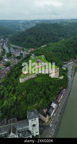 Foto drone Huy Fort Belgio europa Foto Stock