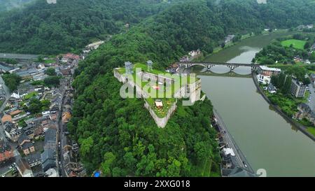 Foto drone Huy Fort Belgio europa Foto Stock