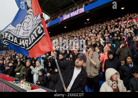 London, UK. 24th Aug, 2024. London, England, August 24 2024: Crystal Palace fans before the Premier League game between Crystal Palace and West Ham at Selhurst Park in London, England. (Pedro Porru/SPP) Credit: SPP Sport Press Photo. /Alamy Live News Stock Photo