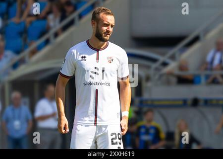 Saarbrücken, Germania 24. Agosto 2024: 3 . Liga - 2024/2025 - 1. FC Saarbrücken vs. FC Ingolstadt 04 IM Bild: David Kopacz (FCI) Foto Stock