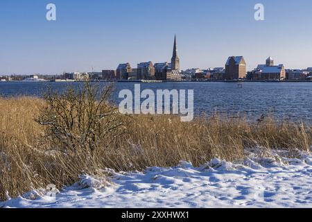Rostock in inverno Foto Stock