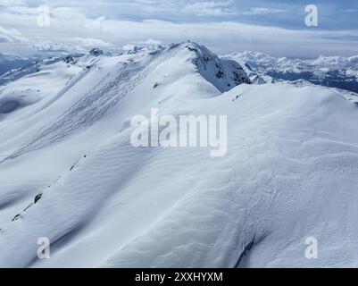 Cima di Wisshore, Alpi Bernesi in inverno, Svizzera, Europa Foto Stock