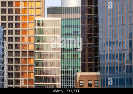 Paesaggi urbani astratti e colorati a Vancouver, British Columbia, Canada Foto Stock