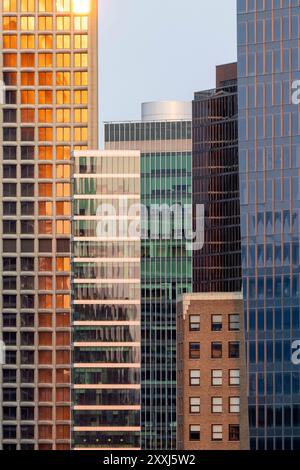 Paesaggi urbani astratti e colorati a Vancouver, British Columbia, Canada Foto Stock