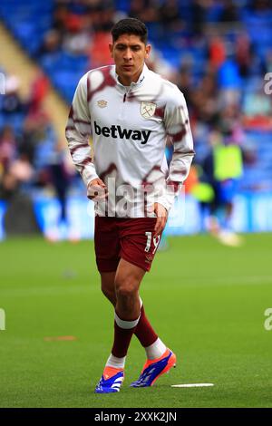 Londra, Regno Unito. 22 agosto 2024. Edson Álvarez (19) del West Ham United in fase di riscaldamento durante la partita tra Crystal Palace FC e West Ham United FC English Premier League al Selhurst Park, Londra, Inghilterra, Regno Unito il 24 agosto 2024 Credit: Every Second Media/Alamy Live News Foto Stock