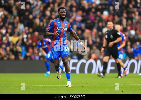 Londra, Regno Unito. 22 agosto 2024. Odsonne Édouard (22) di Crystal Palace durante la partita tra Crystal Palace FC e West Ham United FC English Premier League al Selhurst Park, Londra, Inghilterra, Regno Unito il 24 agosto 2024 Credit: Every Second Media/Alamy Live News Foto Stock