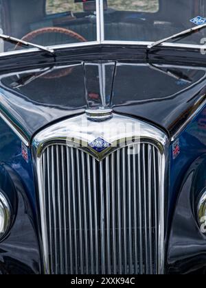 Cofano e griglia della classica automobile Riley, Regno Unito Foto Stock