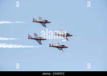 Abbotsford, Canada BC, Abbotsford Airshow 2023. Il Canadian International Air Show è quello del Nord America Spettacolo aereo canadese che mostra un'avvincente antenna Foto Stock