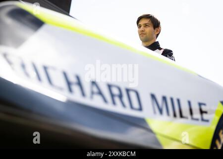 Stavelot, Belgio. 25 agosto 2024. SAUCY Grégoire (swi), Richard mille di TDS, Oreca 07 - Gibson, ritratto durante la 4 ore di Imola 2024, 4° round dell'European le Mans Series 2024 sul circuito di Spa-Francorchamps dal 23 al 25 agosto 2024 a Stavelot, Belgio - foto André Ferreira/DPPI credito: DPPI Media/Alamy Live News Foto Stock