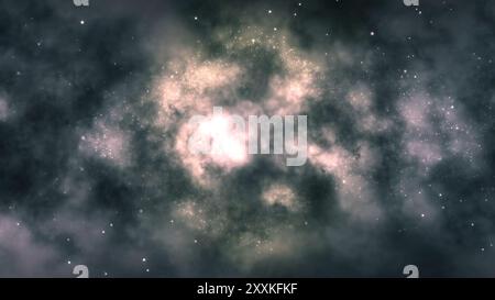 Una vista dallo spazio al centro della galassia. Universo pieno di stelle, nebulose e galassie. Foto Stock