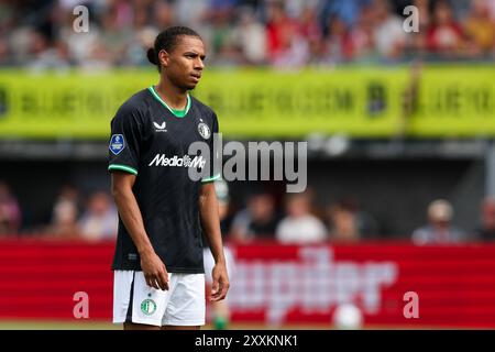 Rotterdam, Paesi Bassi. 25 agosto 2024. ROTTERDAM, PAESI BASSI - AGOSTO 25: Calvin Stengs del Feyenoord durante l'incontro olandese Eredivisie tra Sparta Rotterdam e Feyenoord allo Sparta-stadion Het Kasteel il 25 agosto 2024 a Rotterdam, Paesi Bassi. (Foto di Hans van der Valk/Orange Pictures) credito: Orange Pics BV/Alamy Live News Foto Stock