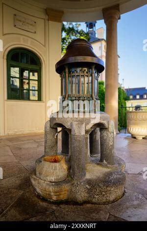 Castello superiore primavera Horni Zamecky Pramen a Carlsbad o Karlovy Vary, Repubblica Ceca Foto Stock