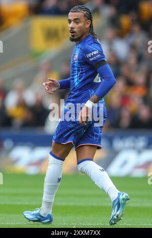 Malo gusto del Chelsea durante la partita di Premier League tra Wolverhampton Wanderers e Chelsea a Molineux, Wolverhampton, Regno Unito. 25 agosto 2024. (Foto di Gareth Evans/News Images) a Wolverhampton, Regno Unito il 8/25/2024. (Foto di Gareth Evans/News Images/Sipa USA) credito: SIPA USA/Alamy Live News Foto Stock