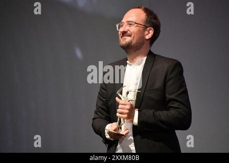 Radek Wegrzyn bei der 66. Verleihung vom Ernst-Lubitsch-Preis 2024 im Zoo Palast. Berlino, 25.08.2024 *** Radek Wegrzyn alla cerimonia di premiazione 66 del Premio Ernst Lubitsch 2024 allo Zoo Palast di Berlino, 25 08 2024 foto:Xn.xKubelkax/xFuturexImagex lubitsch preis2024 0056 Foto Stock