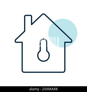 Icona vettoriale della camera con buco a chiave. Blocco di sicurezza per la casa con il simbolo della serratura. Segnale di sicurezza. Simbolo grafico per il design del sito Web, logo, app, interfaccia utente Illustrazione Vettoriale