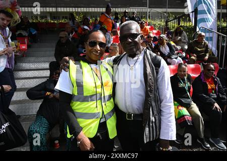 LONDRA, INGHILTERRA: 19 agosto 2024: Rudolph Walker è un attore di EastEnders atends Every Years al Notting Hill Carnival 2024 - Children's Day Parade, Londra, Regno Unito. (Foto di SEE li/Picture Capital) Foto Stock