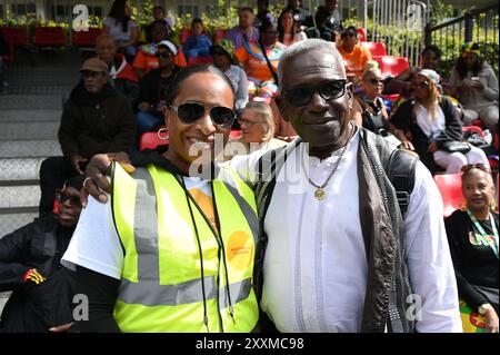 LONDRA, INGHILTERRA: 19 agosto 2024: Rudolph Walker è un attore di EastEnders atends Every Years al Notting Hill Carnival 2024 - Children's Day Parade, Londra, Regno Unito. (Foto di SEE li/Picture Capital) Foto Stock