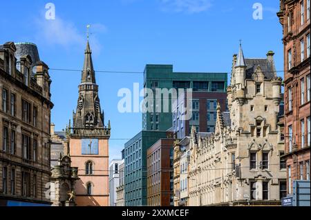 Sviluppo di Candleriggs Square su Trongate nel centro di Glasgow, Scozia, Regno Unito, Europa Foto Stock