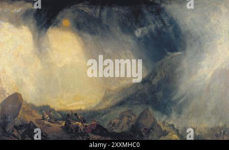 Tempesta di neve: Hannibal e il suo Army Crossing the Alps dipinto di J. M. W. Turner Foto Stock