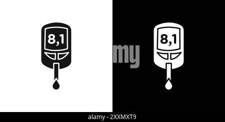 set di raccolta o gruppo pacchetto pacchetto con logo vettore icona glicemia Illustrazione Vettoriale