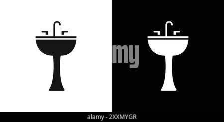 Set di logo vettoriale icona lavello bagno o gruppo pacchetto Illustrazione Vettoriale