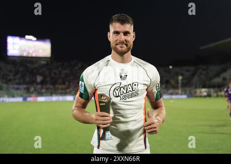 Firenze, Italia. 25 agosto 2024. Giorgio altare (Venezia) panini giocatore della partita la partita di calcio di serie A Enilive tra Fiorentina e Venezia allo Stadio Artemio Franchi di Firenze, sabato 25 agosto 2024. (Immagine di credito: Massimo Paolone/LaPresse) credito: LaPresse/Alamy Live News Foto Stock