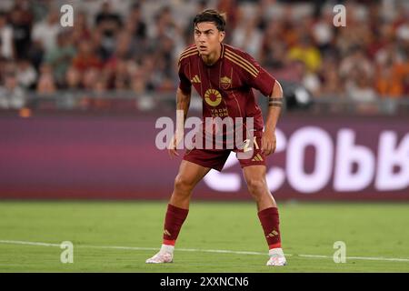 Roma, Italia. 25 agosto 2024. Paulo Dybala dell'AS Roma durante la partita di serie A tra AS Roma e Empoli FC allo stadio Olimpico di Roma (Italia), 25 agosto 2024. Crediti: Insidefoto di andrea staccioli/Alamy Live News Foto Stock