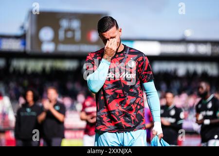 Rotterdam, Paesi Bassi. 25 agosto 2024. Rotterdam - durante la terza partita della stagione Eredivisie 2024/2025. La partita è ambientata tra Sparta Rotterdam e Feyenoord a Het Kasteel il 25 agosto 2024 a Rotterdam, nei Paesi Bassi. Credito: Foto Box to Box/Alamy Live News Foto Stock