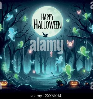 Buon Halloween - abbracciate la magia e il caos! Illustrazione Vettoriale