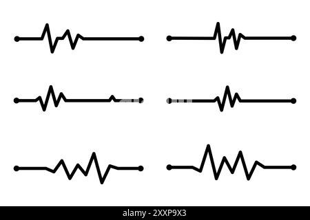 Icona heartbeat sulla confezione. Illustrazione vettoriale. Illustrazione Vettoriale